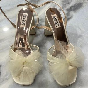Badgley Sophie Platform Sandal with tulle bow